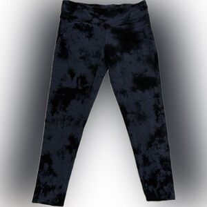 Calvin Klein Black & Charcoal Tie-Dye Leggings